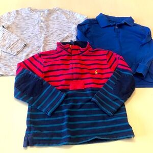 Set of boys Joules sweater and 2 long sleeved shirts size 6